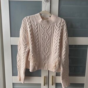 Vince ecru white XL  Cable Knit Sweater